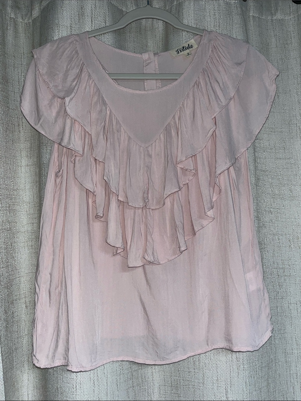 Light Pink Ruffle Top